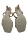 Saks Fifth Ave Shoe Size 9 Beige Leather Upper Toe Strap Scrunch Mule Sandals Beige / 9