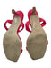 Saks Fifth Ave Shoe Size 9 Neon Pink Leather Upper Toe Strap Scrunch Sandals Neon Pink / 9