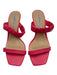 Saks Fifth Ave Shoe Size 9 Neon Pink Leather Upper Toe Strap Scrunch Sandals Neon Pink / 9