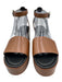 Vince Shoe Size 8.5 Brown Leather Upper open toe Ankle Strap Platform Sandals Brown / 8.5
