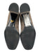 Prada Shoe Size 38.5 Taupe Gray Suede leather Square Toe Buckle Block heel Pumps Taupe Gray / 38.5