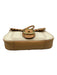 Coach Tan Brown & White Canvas & Leather whipstitch trim Floral Flap Bag Tan Brown & White / Mini
