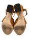 Jimmy Choo Shoe Size 35.5 Camel Brown Suede Block Heel Bow Detail Sandals Camel Brown / 35.5