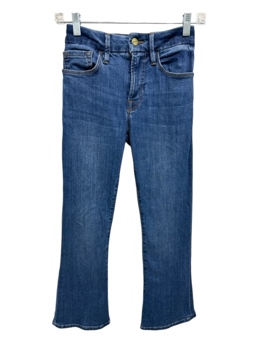 Frame Size Est XS Medium Wash Cotton Denim Low Rise Flare Jeans Medium Wash / Est XS