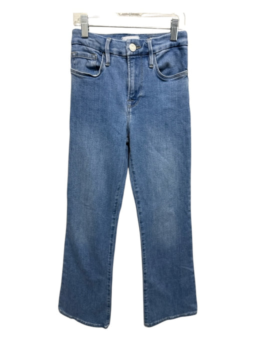 Frame Size 25 Medium Wash Cotton Denim Bootcut Mid Rise Jeans Medium Wash / 25