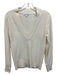 Veronica Beard Size XS Cream White Cashmere V Neck Long Sleeve Sweater Cream White / XS