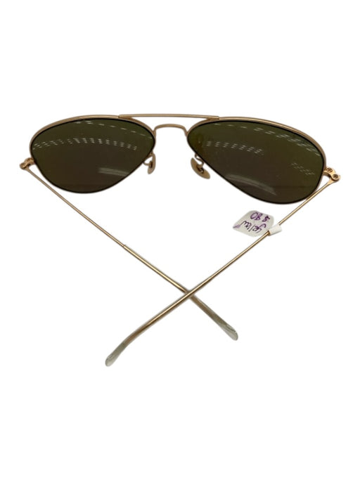Ray Ban Gold Metal Aviator Polarized Sunglasses Gold