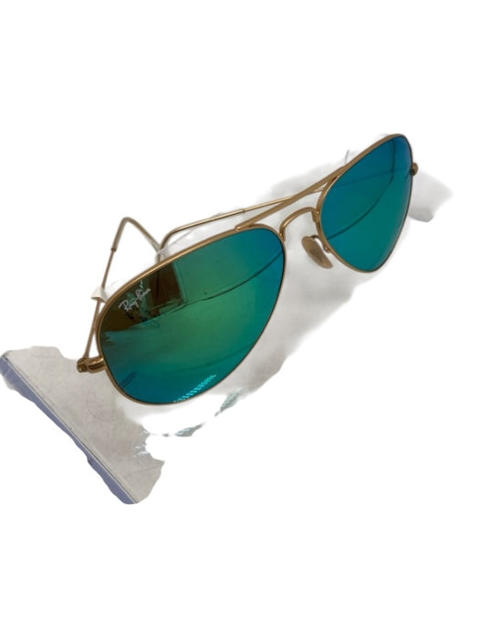 Ray Ban Gold Metal Aviator Polarized Sunglasses Gold