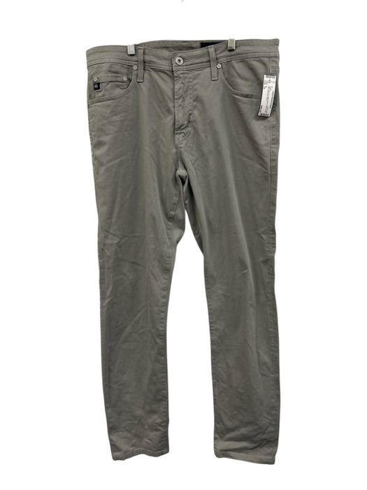 AG Size 33 Light Gray Cotton Blend Solid Khaki Slim Men's Pants Light Gray / 33