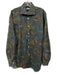 Kiton Size L Green & Brown Cotton Floral Button Up Men's Long Sleeve Shirt Green & Brown / L