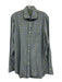 Sid Mashburn Size Est L Green & Purple Cotton Plaid Button Up Long Sleeve Shirt Green & Purple / Est L