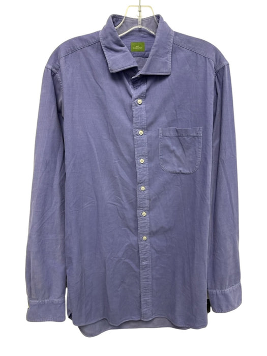 Sid Mashburn Size L Purple Cotton Blend Cordouroy Button Up Long Sleeve Shirt Purple / L