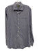 Sid Mashburn Size Est L Blue & White Cotton Gingham Button Up Long Sleeve Shirt Blue & White / Est L