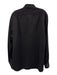 Zegna Size Est L Black Cotton Blend Solid Button Up Men's Long Sleeve Shirt Black / Est L