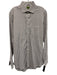 Sid Mashburn Size Est L Gray & White Cotton Gingham Button Up Long Sleeve Shirt Gray & White / Est L