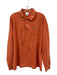 Lacoste Size 7 Orange Cotton Solid Polo Men's Long Sleeve Shirt Orange / 7