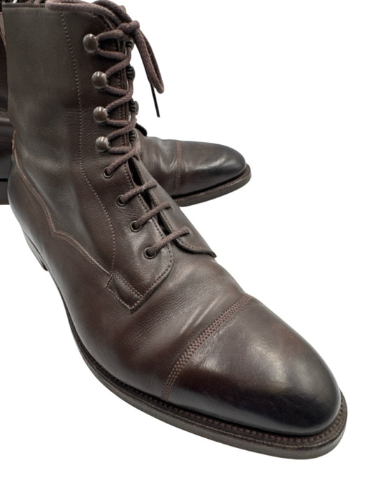 Edward Green Shoe Size 11/11.5E Brown Leather Solid Dress Lace Up Men's Shoes Brown / 11/11.5E