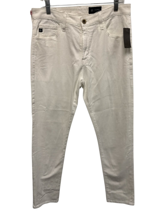 AG Size 33 White Cotton Blend Solid Jean Men's Pants White / 33