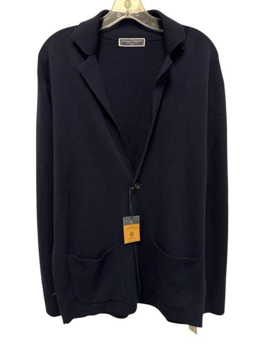 Charles Tyrwhitt NWT Navy Blue Wool Blend Solid 2 Button Men's Blazer Navy Blue / L