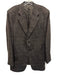Armani Brown Wool Blend Plaid 2 Button Men's Blazer Brown / 44L