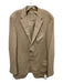 Samuelson Beige Wool Blend Herringbone Patch Pocket 2 Button Men's Blazer Beige / 42L