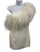 16ARLINGTON Size 10 White Polyester Blend Feather Detail One Shoulder Dress White / 10