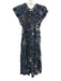 Ulla Johnson Size s / 4 Blue, Beige & White Cotton & Viscose Side Ties Dress Blue, Beige & White / s / 4