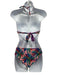 Emilio Pucci Size S Purple, Blue & Multi Polyamide Blend Halter Tie Swimsuit Purple, Blue & Multi / S
