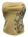 Ralph Lauren Size M Yellow, Pink & Blue Silk Blend Embroidered Flowers Knit Top Yellow, Pink & Blue / M