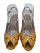 Stuart Weitzman Shoe Size 8 Mustard Yellow Patent Leather Peep Toe Pumps Mustard Yellow / 8
