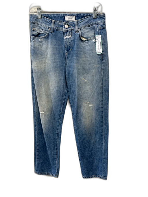 Closed Size 24 Medium Wash Cotton Denim Zip Fly High Rise Slim Straight Jeans Medium Wash / 24