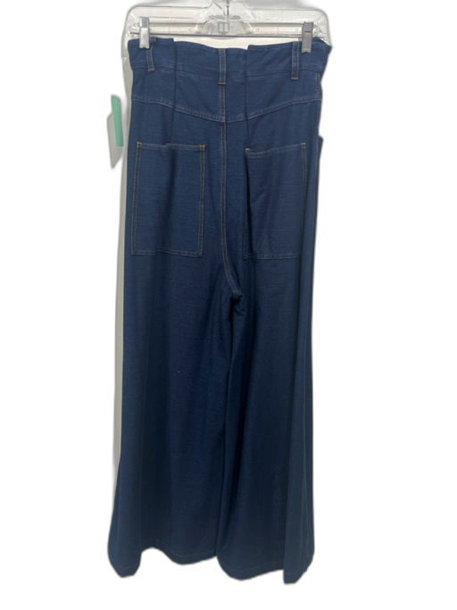 Tibi Size 25 Dark Wash Cotton & Elastane Zip Fly High Rise Extra Wide Leg Jeans Dark Wash / 25