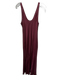 L'agence Size M Burgundy Red Viscose & Rayon Sleeveless Satin Scoop Neck Dress Burgundy Red / M