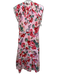 Sea New York Size S Pink, Red, Multi Silk Ruffle Cap Sleeve Floral Dress Pink, Red, Multi / S