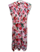 Sea New York Size S Pink, Red, Multi Silk Ruffle Cap Sleeve Floral Dress Pink, Red, Multi / S