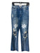 7 For All Mankind Size 27 Med Wash & White Cotton Denim Floral High Rise Jeans Med Wash & White / 27