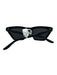 illesteva Black Acetate Wayfarer Black Lens Angular Sunglasses Black