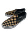 Vans Shoe Size 9 Black & Beige Pony Hair Checkered Round Toe Slip On Sneakers Black & Beige / 9