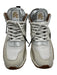 Esse Ut Esse Shoe Size 39 White & Silver Leather Snake Detail lace up Sneakers White & Silver / 39