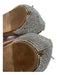 Aminah Abdul Jillil Shoe Size 10 Beige & Silver Leather Rhinestone Flat Sandals Beige & Silver / 10