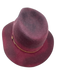 Goorin Bros Burgundy & Black Wool Felt Ombre Suede Cord Fedora Hat Burgundy & Black / Small