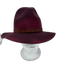 Goorin Bros Burgundy & Black Wool Felt Ombre Suede Cord Fedora Hat Burgundy & Black / Small