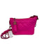 Chanel Hot pink Leather Quilted Detachable Straps Zip Top Crossbody Bag Hot pink / S