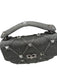 Valentino Garavani Silver Leather & Knit Studded Diamond Chain Strap Bag Silver / M