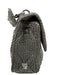 Valentino Garavani Silver Leather & Knit Studded Diamond Chain Strap Bag Silver / M