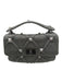 Valentino Garavani Silver Leather & Knit Studded Diamond Chain Strap Bag Silver / M