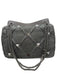 Valentino Garavani Silver Leather & Knit Studded Diamond Chain Strap Bag Silver / M