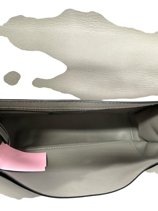 Valentino Garavani Silver Leather & Knit Studded Diamond Chain Strap Bag Silver / M