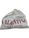 Valentino Garavani Silver Leather & Knit Studded Diamond Chain Strap Bag Silver / M