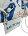 Balenciaga White, Red & Blue Leather Zip Top Graffiti Tassel Detail Bag White, Red & Blue / Small